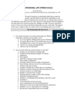 Professional Life Stress Scale Test