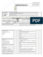 PLANIFICACIÓN  ANUAL 2015 QUINTO