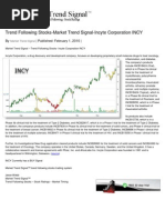 Trend Following Stocks-Market Trend Signal-Incyte Corporation INCY
