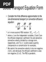 Solute Transport Numerical Methods