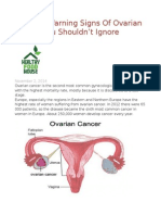 10 Early Warning Signs of Ovarian Cancer You Shouldn't Ignore