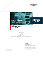 Egger: User's Guide For MCT1605 Catalog No. 80513 Megger Multi-Tap Automatic Current Transformer Test Set