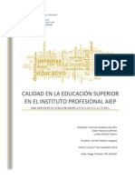 Calidad en La Educación Superior en El Instituto Profesional Aiep