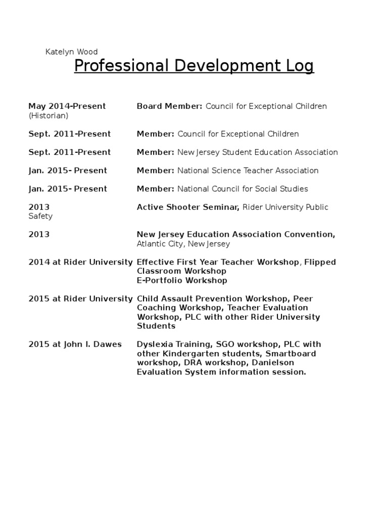 Professional Dev Log | PDF