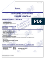 Sodio Hipoclorito Diluido- Msds