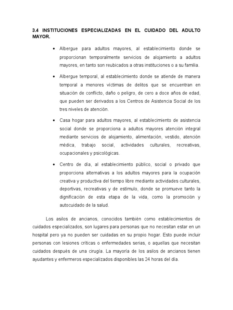 El Cuidado Del Adulto Mayor | PDF | Vejez | Adultos