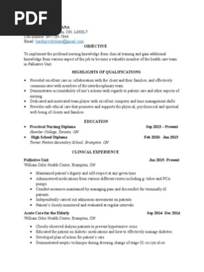 nursing resume
