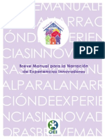 Breve manual para la narración de experiencias innovadoras