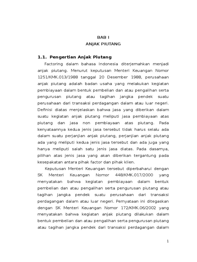 Anjak Piutang Dan Modal Ventura