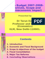 Indian Budget 2007 - Tarun Das