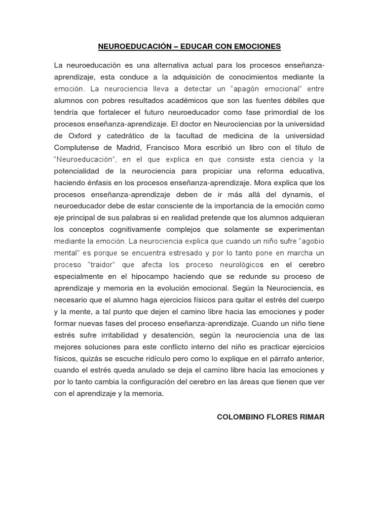 NEUROEDUCACIÓN | PDF | Crecimiento personal y profesional | Ciencia y ...
