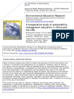 A Comparative Study of Sustainability Management Education in China and The USA