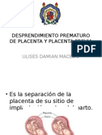 Desprendimiento Prematuro de Placenta