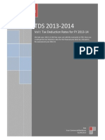 Vol I: Tax Deduction Rates For FY 2013 14