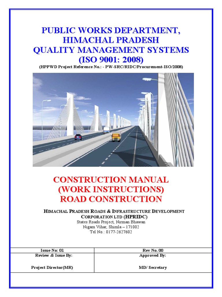 Road Construction Manual - ISO | Download Free PDF | Road | Quality ...