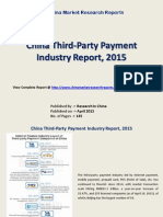 Third Party Payment Industry Analysis 2015 For China