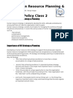 Human Resource Planning & Policy