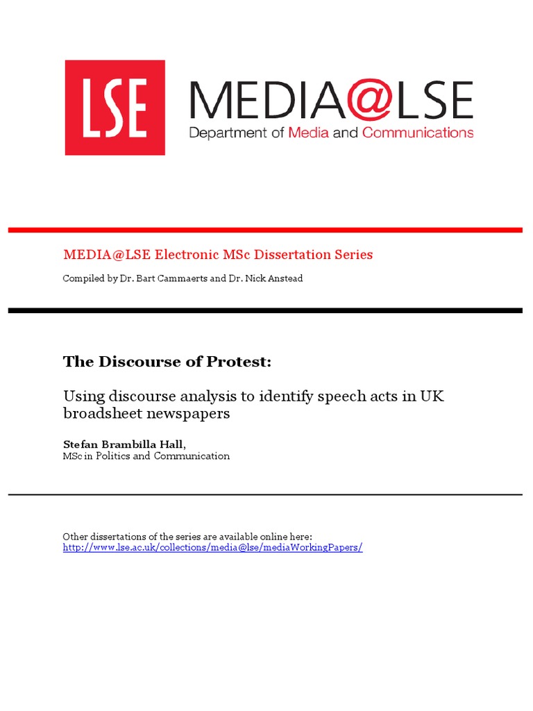 The Discourse of Protest:: Using Discourse Analysis To Identify Speech ...