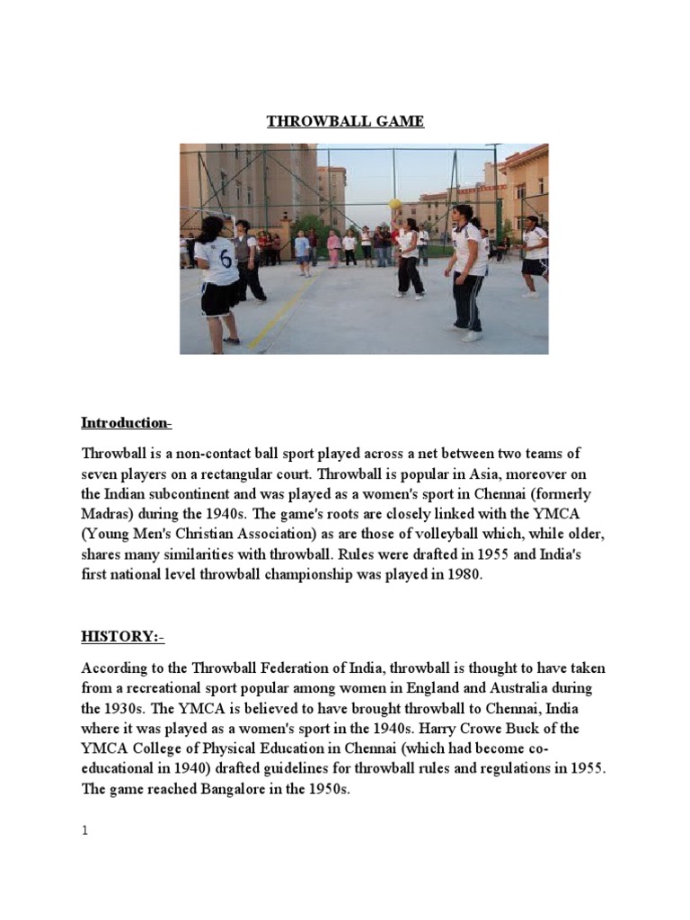 Throwball Game Project Athletic Sports Sports Equipment