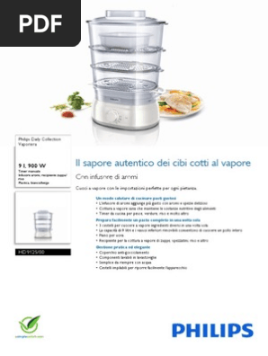 Vaporiera Philips HD9125/00 Con Infusore Aromi – 3 Cestelli, 9 L, Anti-goccia