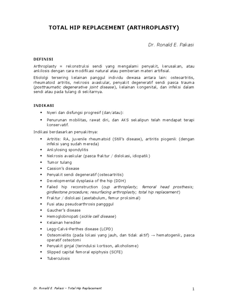 Total Hip Replacement | PDF