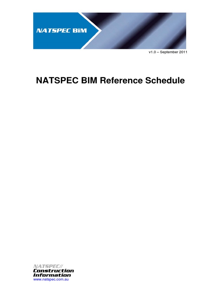 NATSPEC BIM Reference Schedule v1.0 Sep 2011 | PDF | Building ...