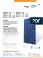 ET-P672 240-280W Solar Module Specifications