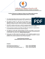 Statement of United Nationalities Federal Council on the Nature and Approval Process Regarding the Draft Nationwide Ceasefire Agreement (English - 07 April 2015)