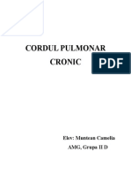 CORDUL PULMONAR CRONIC- Nursing in Chirugie Toracica