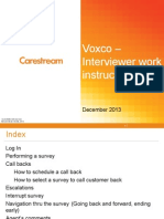 Voxco - Interviewer Work Instructions