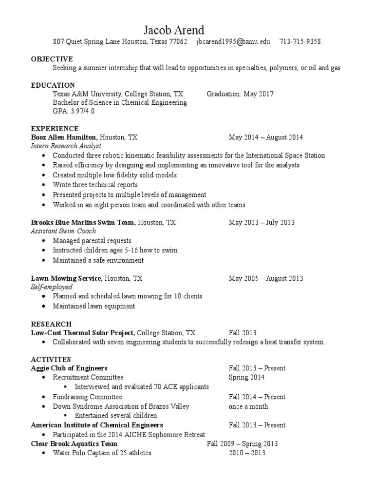 Fall 2014 Resume | PDF