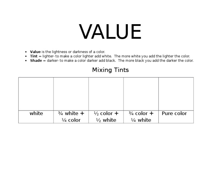 Understanding Color Value Basics | PDF