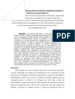 UMA VISÃO DE AVALIAÇÃO DO ENSINO SUPERIOR NO BRASIL A PARTIR DO ACCOUNTABILITY