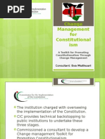 Change Management for Constitutionalism