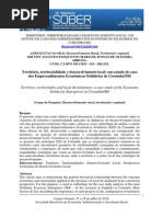 TERRITÓRIO, TERRITORIALIDADE E DESENVOLVIMENTO LOCAL