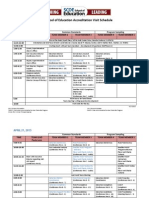 scoe school of education accreditation visit schedule