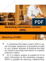 Marketing Information System (MIS) : by K B Bhajantri MBA Kuvempu University, Karnatak