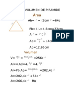 Area y Volumen de Piramide