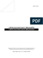 Ciencias Sociales y Religión/Ciências Sociais e Religião/Asociación de Cientistas Sociales de la Religión del Mercosur ano 1 a
