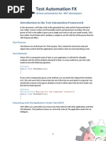 Test Automation FX - User Guide