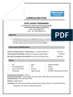 Curriculum Vitae: Patel Akash Vikrambhai