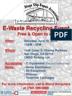 E-Waste Recycling Event: Free & Open To All