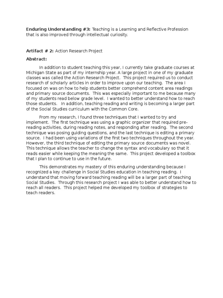 Action Research on Teaching Reading Strategies | PDF