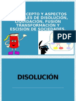 2.5 Concepto Y Aspectos Generales de Disolución, Liquidación, Fusión Transformación Y Escisión de Sociedades