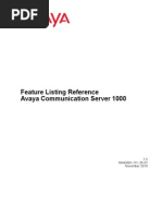 Avaya NN43001 111 05.01 Fundamentals Feature Listing Reference