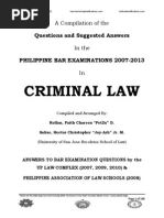 Download 2007-2013 Criminal Law Philippine Bar Examination Questions and Suggested Answers JayArhSalsRollan by Jay-Arh SN262225764 doc pdf