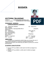 Biodata: Victoria Talukdar