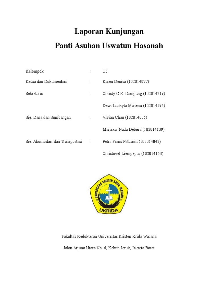 Contoh Laporan Kunjungan Ke Panti Asuhan Kumpulan Contoh
