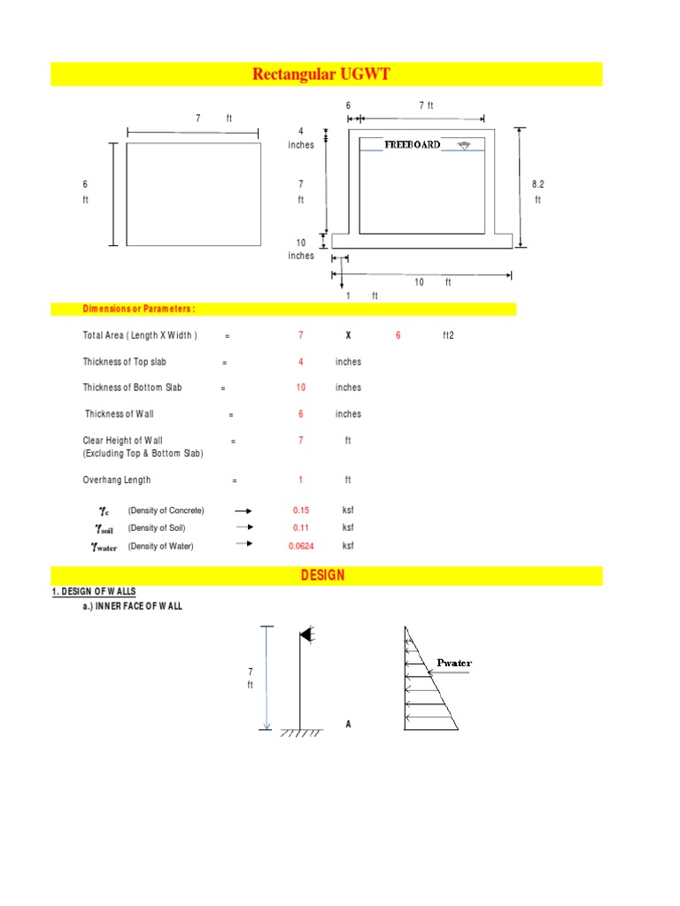 UGWT Design and Reinforcement Details | PDF | Teaching Methods ...
