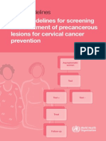 WHO Guideline for Cervix Cancer